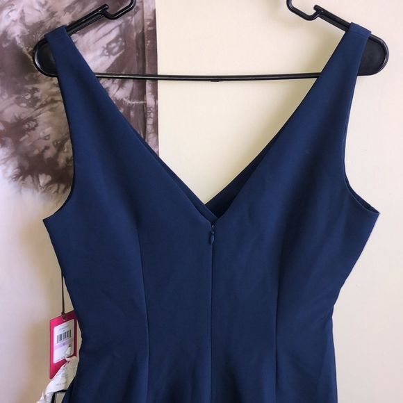 Vince Camuto Navy Blue Ruffled Formal Gown | Dress NWT - Picture 7 of 10